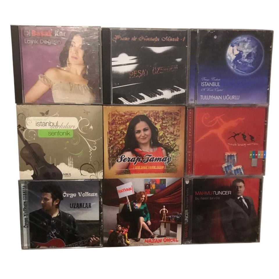9  adet CD - Özge VOLKAN, M. TUNCER, Nazan ÖNCEL, Tuluyhan UĞURLU, Reşat ÖZERDEM, Müzik bittiği zaman