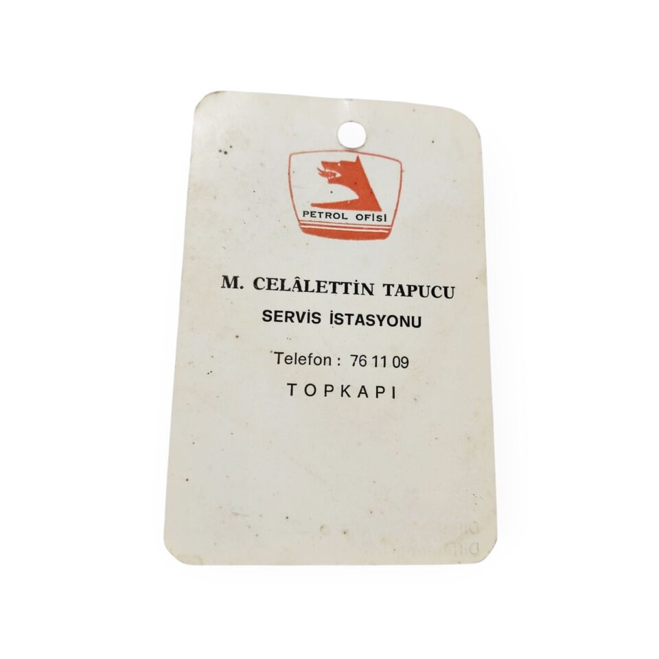 Celalettin TAPUCU Servis İstasyonu Topkapı İSTANBUL * Petrol Ofisi Kartı