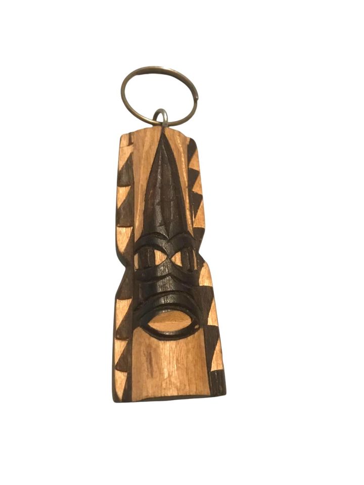 Ahşap Mask / Eski anahtarlık - 8 cm.
