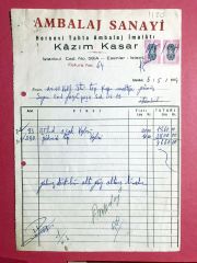 Ambalaj Sanayi ESENLER - Fatura