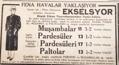 Ekselyor Büyük Elbise Ticarethanesi / Dergi, gazete reklamı - Efemera