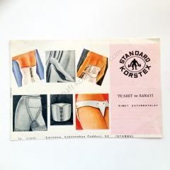 Standart Korstex - Broşür Tıp Eczacılık Efemeraları Korse katalog - Efemera