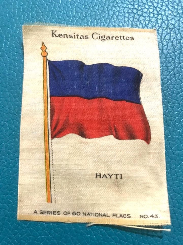 Haiti - İpek bayrak / Kensitas Cigarettes HAYTI - 5.5x7.5