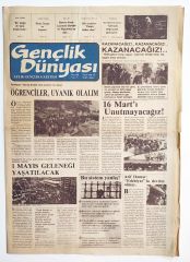 Gençlik Dünyası Aylık Gençlik Gazetesi Mart 1988 - Gazete