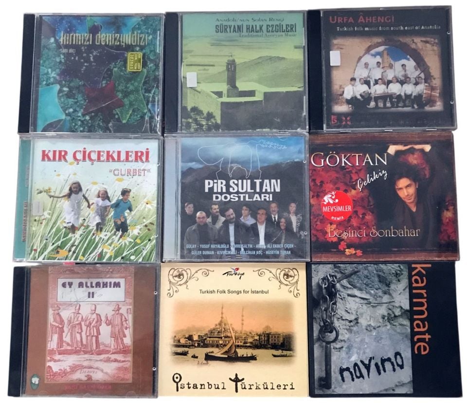 9 Adet CD - Sami ALICI, Urfa ahengi, Süryani Halk Ezgileri, Göktan, Pir Sultan D., Karmate
