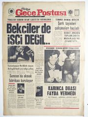 20 Haziran 1972 tarihli Gece Postası gazetesi / Polis ve Bekçinin müşterek sesidir