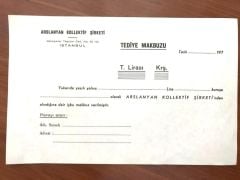 Aslanyan Kollektif Şirketi - Tediye Makbuzu