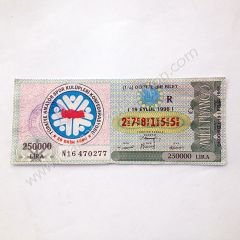 19 Eylül 1989, Dörtte bir bilet  - milli piyango Spor temalı piyangolar, Türkiye Amatör Spor Kulüpleri Federasyonu Eski piyango - Efemera