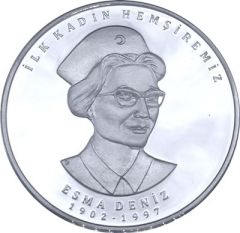 İlk kadın hemşiremiz Esma DENİZ - Gümüş Hatıra Para / Sertifikalı