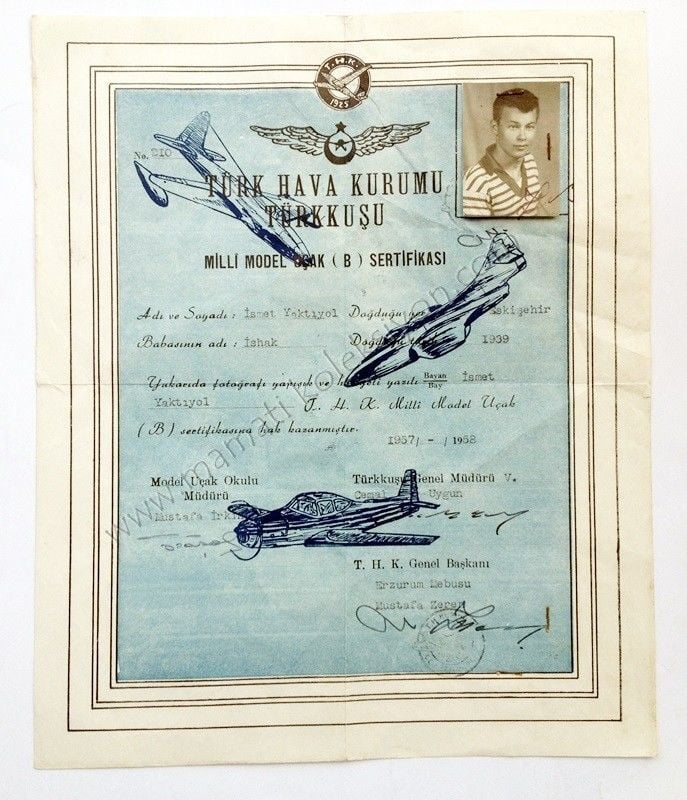 Türk Hava Kurumu * Türkkuşu Milli model uçak B sertifikası