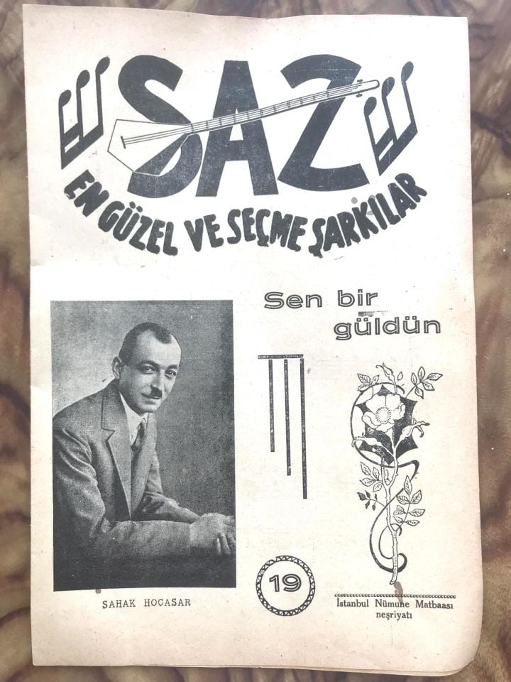 Sahak HOCASAR - Sen bir güldün / Saz En güzel ve seçme Şarkılar - Eski nota