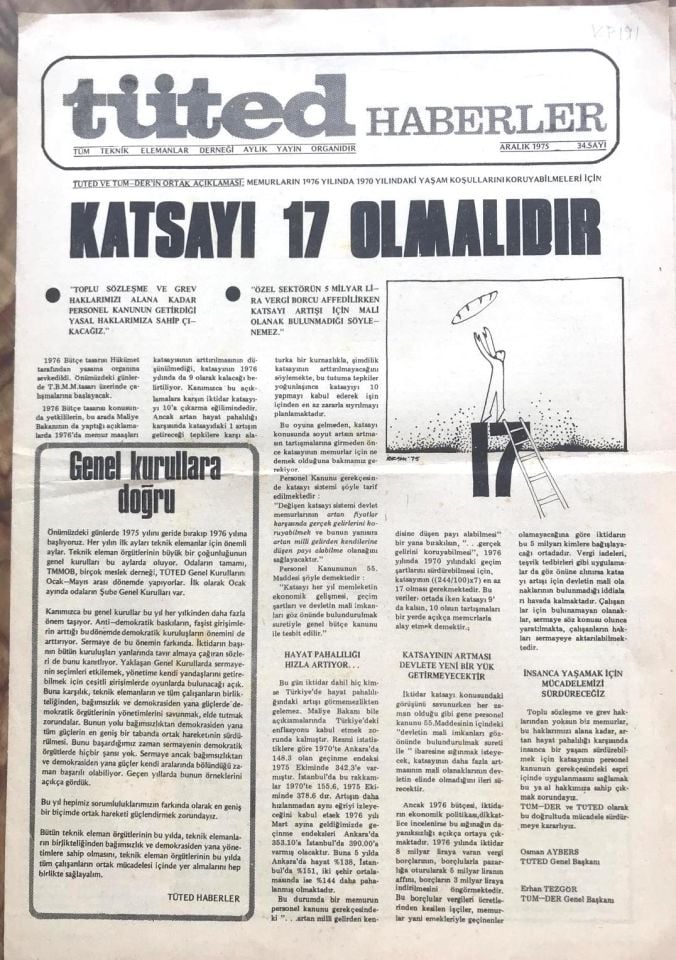 TÜTED Haberler - Tüm teknik elemanlar derneği / Aralık 1975 - Eski Gazete