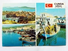 Ege adalarımızdan Cunda'dan üç ayrı görünüm - Hitit color kartpostalları