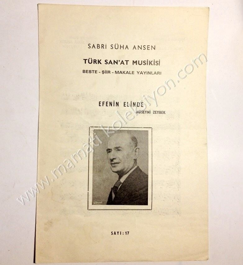 Efenin elinde * Hüseyni zeybek, Sabri Süha ANSEN - Nota