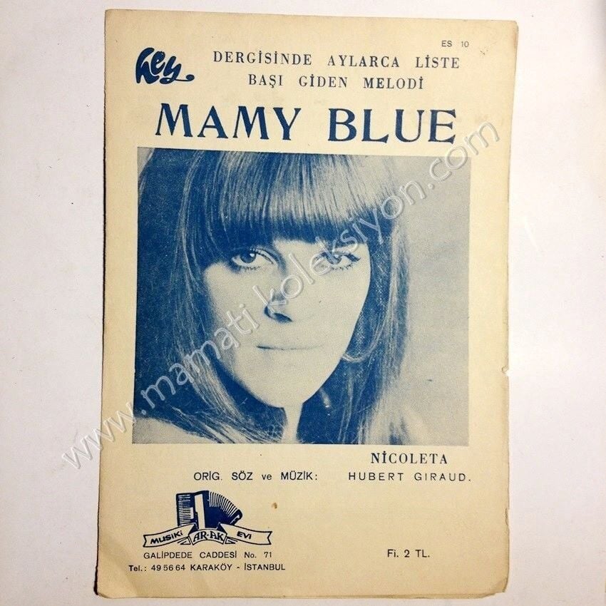 Mamy Blue * Nicoletta, Hubert GIRAUD - Hey Dergisinde... Nota