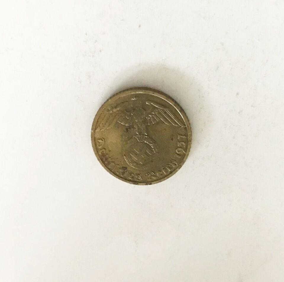 Nazi dönemi, Gamalı haçlı, 5 Pfennig 1938 - NADİRRR