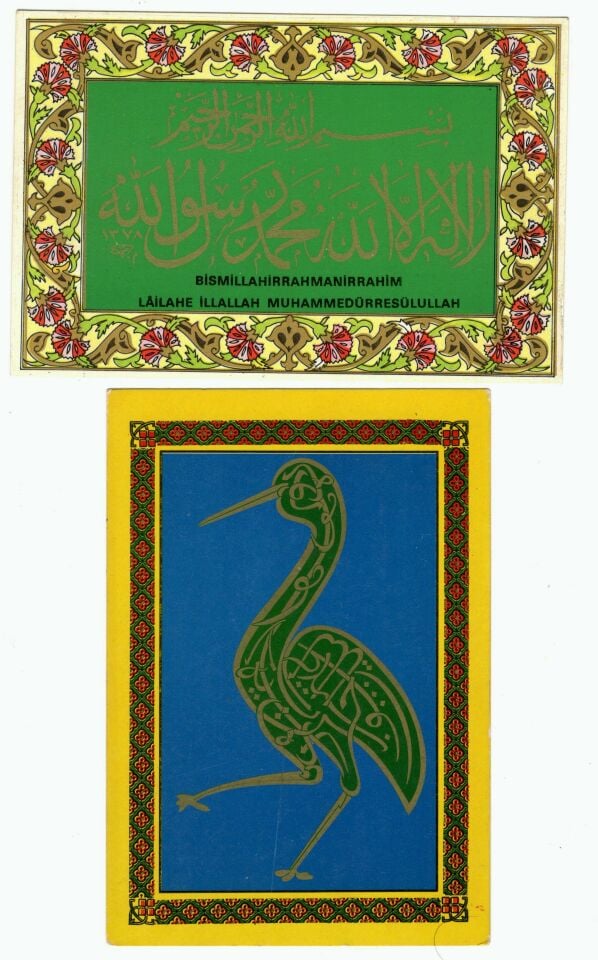 1970'ler * 4 adet dini, kartpostal