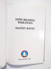 Fatih Belediye Başkanlığı Faaliyet Raporu- Kitap
