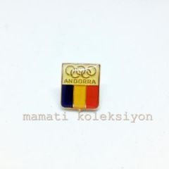 Andorra Olimpiyatları rozet  pin -