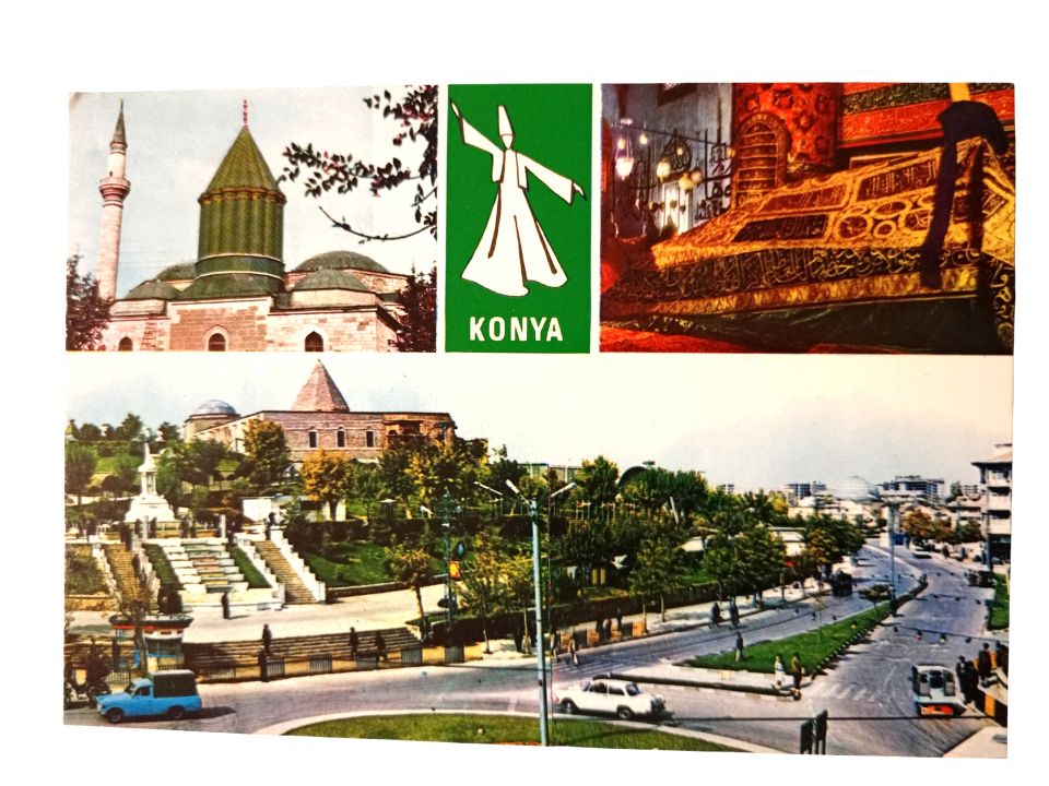 Güzel KONYA'mız - Mevlana müzesi / 1970'li yıllara ait kartpostal - Arkası yazısız