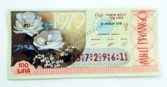 31 Aralık 1978 Yarım bilet - Milli Piyango bileti - Efemera