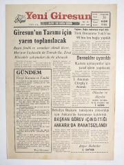 Yeni Giresun gazetesi 20 Kasım 1980 - Eski Gazete