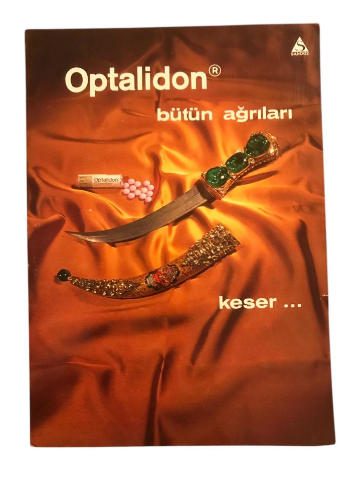 Optalidon SANDOZ ilaçları - Postadan geçmiş kartpostal