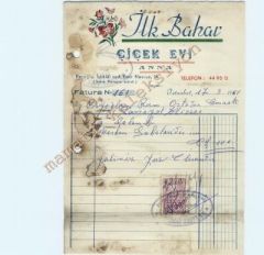 İlk Bahar Çiçek Evi, Anna - BEYOĞLU / Fatura - Efemera