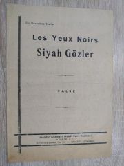 Les yeux noirs / Siyah gözler - Nota