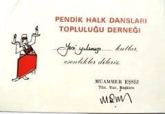 Pendik Halk Dansları Topluluğu Derneği, yeni yıl tebriği - Efemera