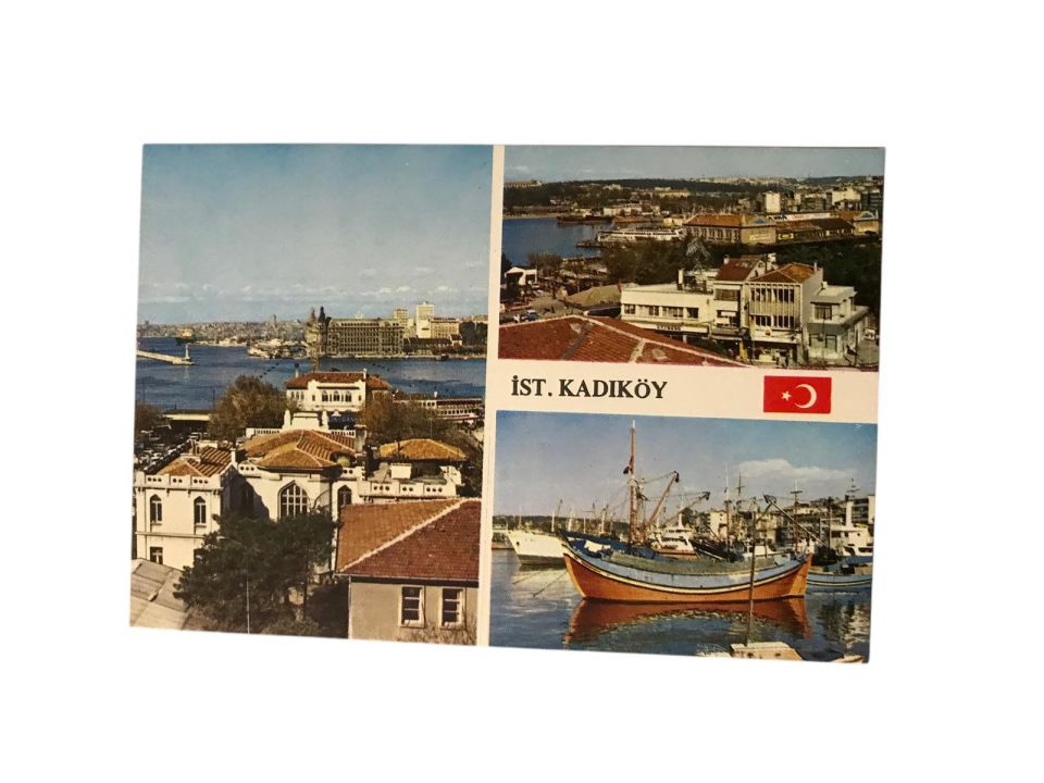 Kadıköy / Kentten üç ayrı görünüm - 1970'li yıllara ait kartpostal / Arkası yazısız