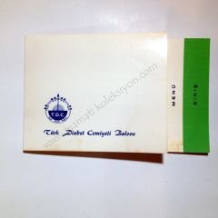Türk diabet cemiyeti balosu - Menülü davetiye - Efemera