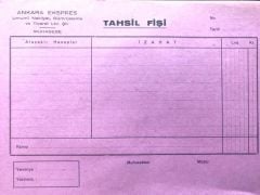 Ankara Ekspres - Umumi Nakliyat / Tahsil fişi