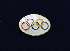 Olimpiyat oval, kanca iğneli rozet