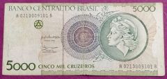 5000 Cruzeiros Brasil 1990  - Nümismatik