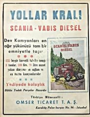 Scania - Vabis Diesel - Omser Ticaret / Dergi - gazete reklamları