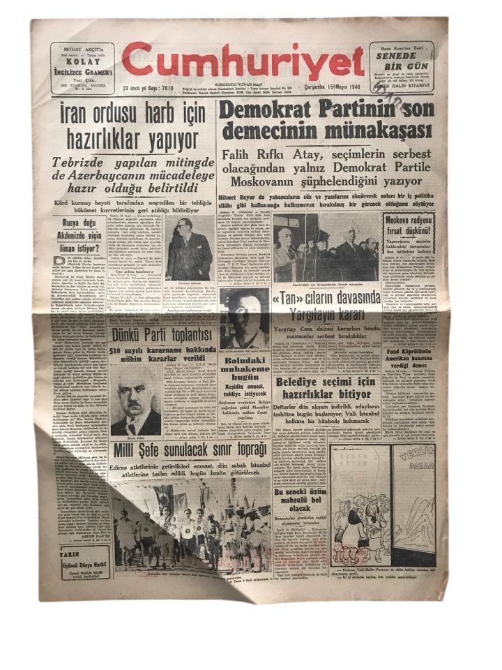 Cumhuriyet Gazetesi – 15 Mayıs 1946
