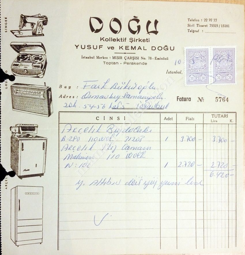 Doğu Kollektif şirketi * Fatura