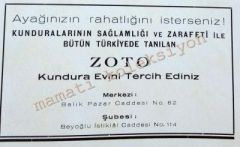 Zoto Kundura evi - Dergiden çıkma reklam - Efemera