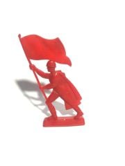 Kızıl Bayrak taşıyan plastik asker / Orijinal Sovyet dönemi oyuncak
