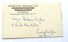 Hüseyin Ekrem UP / Açılmamış 1963 tarihli yeni yıl tebriği - Efemera
