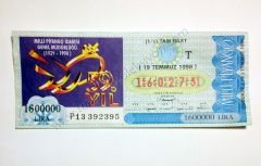 19 Temmuz 1998 Tam Bilet - Milli piyango bileti Milli Piyango idaresi 59. yıl - Efemera