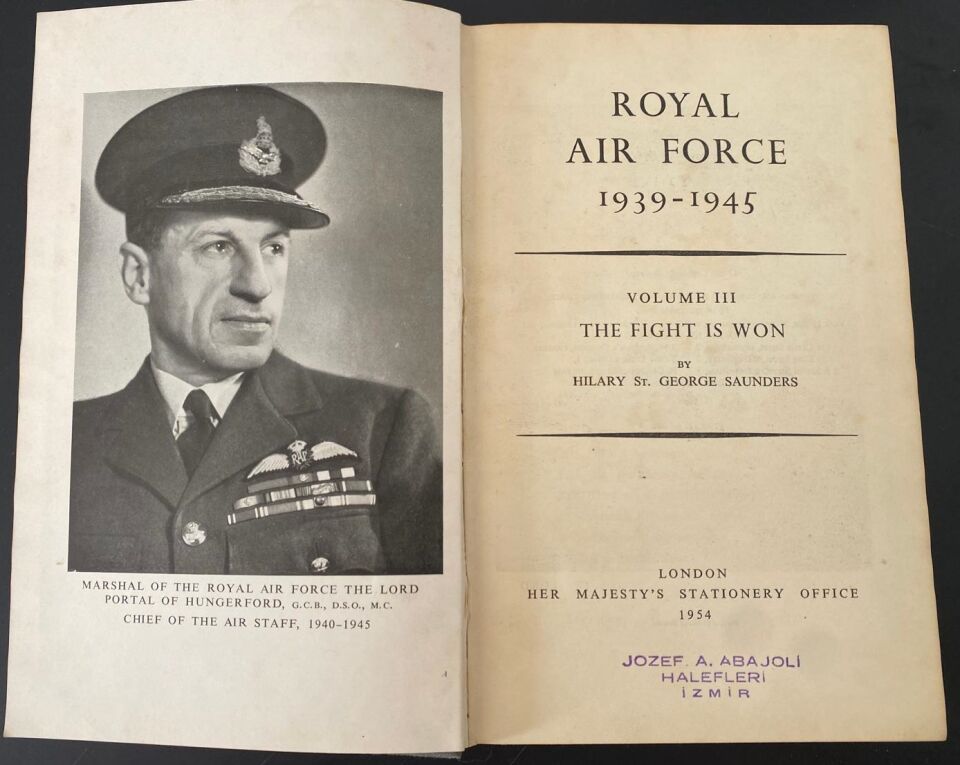 Royal Air Force 1939-1945, Volume 3  ''Josef A. ABAJOLİ İZMİR'' kaşeli