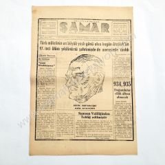 Şamar Günlük bitaraf siyasi gazete, 10 Kasım 1955 10 Kasım gazeteleri Samsun - Efemera
