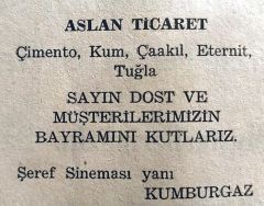 Aslan Ticaret Kumburgaz / Dergi - gazete reklamları