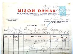 Mişon DAMAR / İplik, yumak, makara, ve masura satış evi  - Fatura