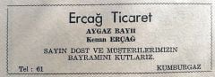 Erçağ Ticaret Aygaz Bayi Kumburgaz / Dergi - gazete reklamları