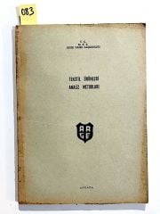 Tekstil Ürünleri Analiz Metodları - Kitap