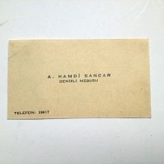 Denizli mebusu - Kartvizit
