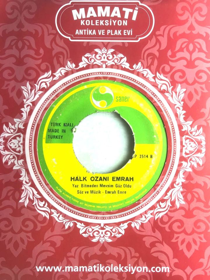 Yaz bitmeden mevsim güz oldu - Köyümüzde düğün var / Halk ozanı Emrah / 45'lik plak